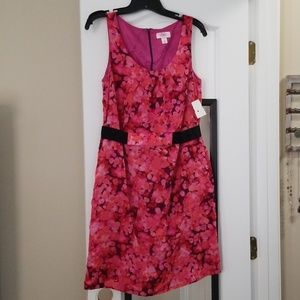 Ann taylor loft pink floral dress *with pockets*